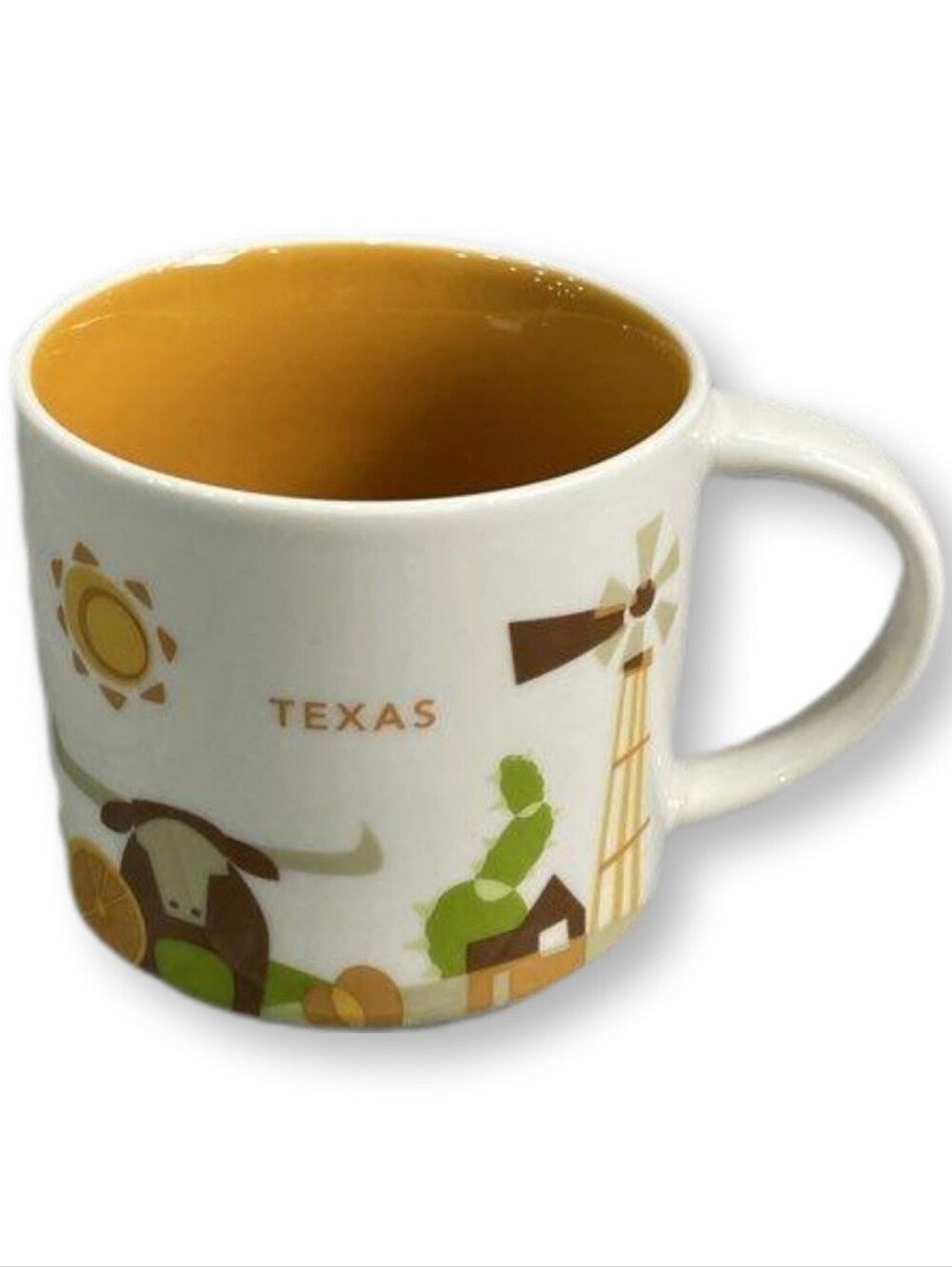 Starbucks Cream and Green Texas Scenic Ceramic Mug - Picture 2 of 7